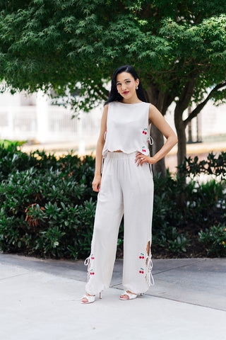 Cherry Kiss Linen Pants - barndoorboutiquetn