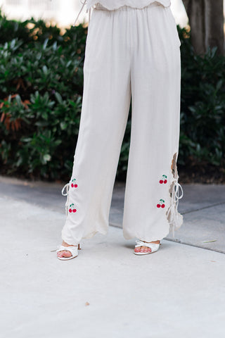 Cherry Kiss Linen Pants - barndoorboutiquetn