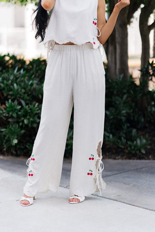 Cherry Kiss Linen Pants - barndoorboutiquetn