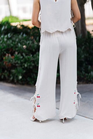Cherry Kiss Linen Pants - barndoorboutiquetn