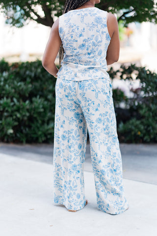 Azure Bloom Pants - barndoorboutiquetn