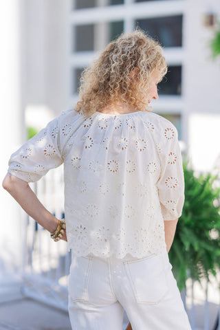 Daisy Dreamer Eyelet Blouse - barndoorboutiquetn
