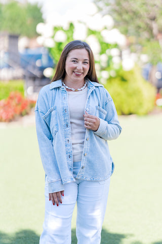 Z Supply All Day Knit Denim Jacket - barndoorboutiquetn