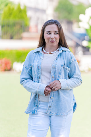 Z Supply All Day Knit Denim Jacket - barndoorboutiquetn