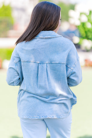 Z Supply All Day Knit Denim Jacket - barndoorboutiquetn
