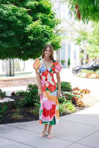 Abstract Oasis Maxi Dress - barndoorboutiquetn