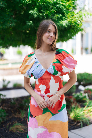 Abstract Oasis Maxi Dress - barndoorboutiquetn