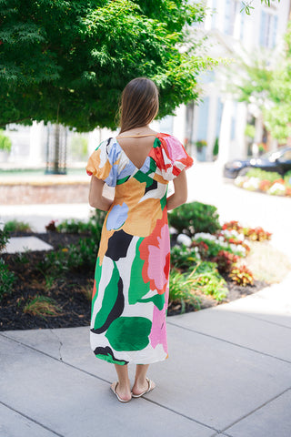 Abstract Oasis Maxi Dress - barndoorboutiquetn