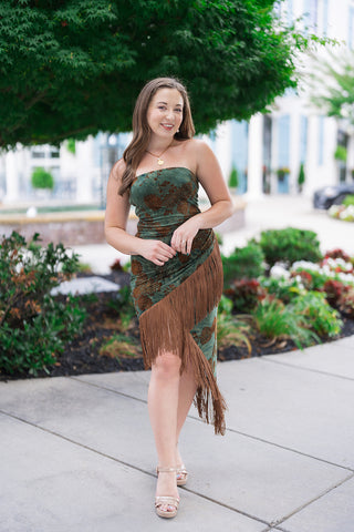 Marquee Midnight Strapless Dress - barndoorboutiquetn