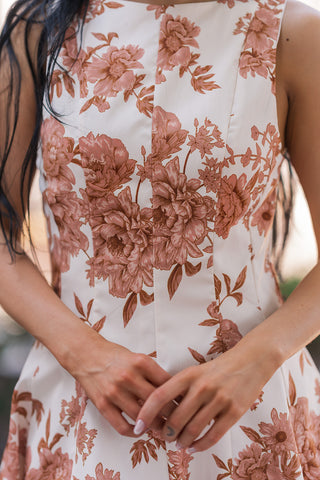 Sepia Garden Mini Dress - barndoorboutiquetn