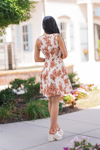 Sepia Garden Mini Dress - barndoorboutiquetn