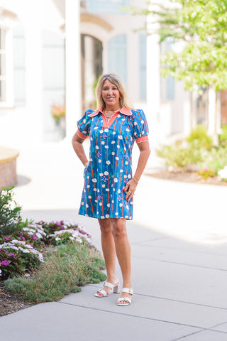 Flowerchain Mini Dress - barndoorboutiquetn