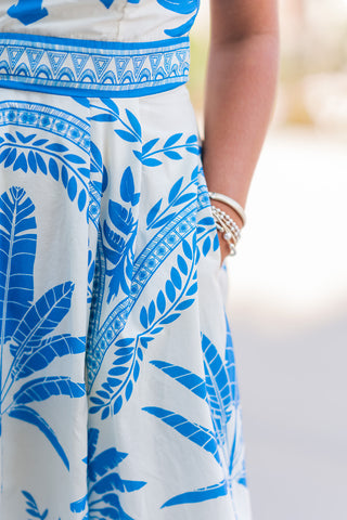 Palm Mirage Midi Dress - barndoorboutiquetn