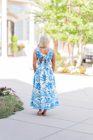 Palm Mirage Midi Dress - barndoorboutiquetn