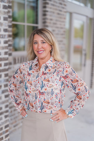 Giddy Up Button Up - barndoorboutiquetn