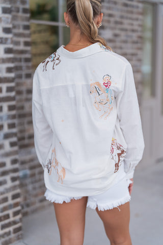 Rodeo Vixen Button Down - barndoorboutiquetn