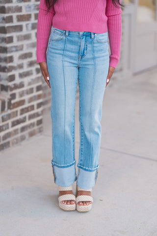 Risen Dahlia Wide Leg Jeans - barndoorboutiquetn