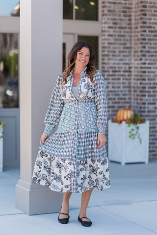 Mosaic Midi Dress - barndoorboutiquetn