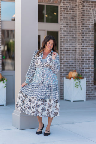 Mosaic Midi Dress - barndoorboutiquetn