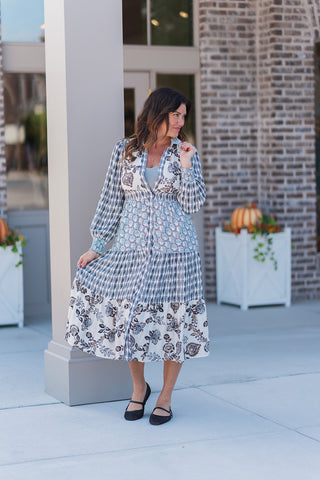 Mosaic Midi Dress - barndoorboutiquetn