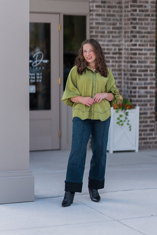 Emerald City Blouse - barndoorboutiquetn