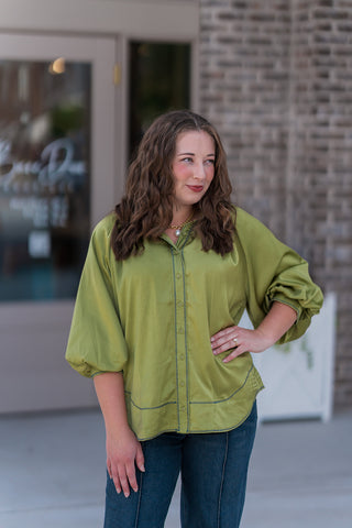 Emerald City Blouse - barndoorboutiquetn