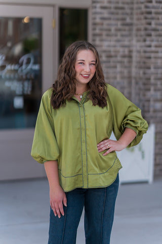 Emerald City Blouse - barndoorboutiquetn