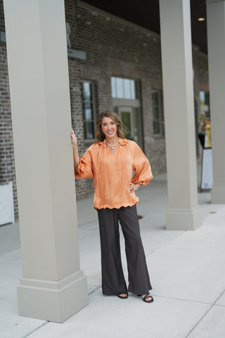 Soft Luxe Satin Blouse - barndoorboutiquetn