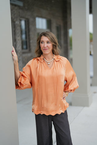 Soft Luxe Satin Blouse - barndoorboutiquetn