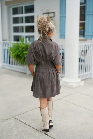 Chic in Grey Dress - barndoorboutiquetn