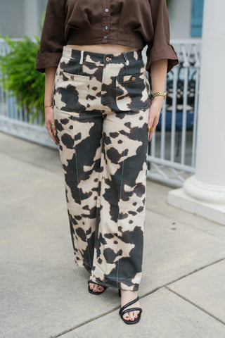 Moo-ve Over Denim Pants - barndoorboutiquetn