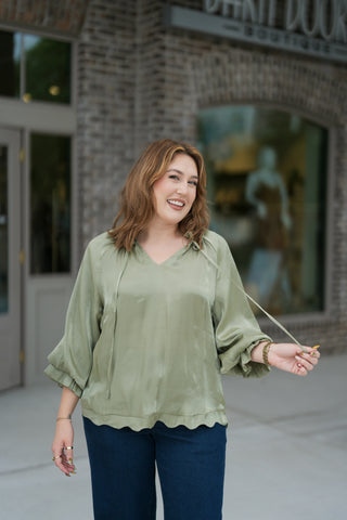 Soft Luxe Satin Blouse - barndoorboutiquetn