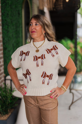 Bow Tied Bliss Knit Top - barndoorboutiquetn