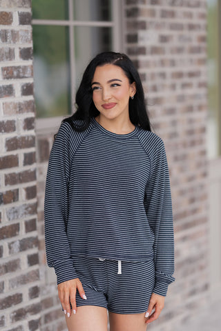 Staying In Stripe LS Top - barndoorboutiquetn