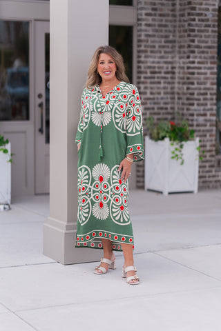 Nomad's Caftan Dress - barndoorboutiquetn
