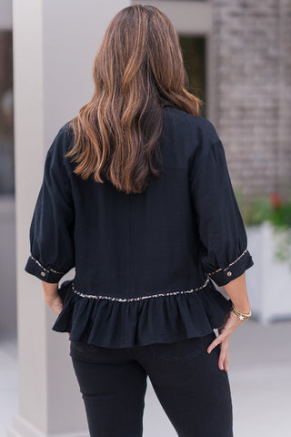 Midnight Oasis Blouse - barndoorboutiquetn