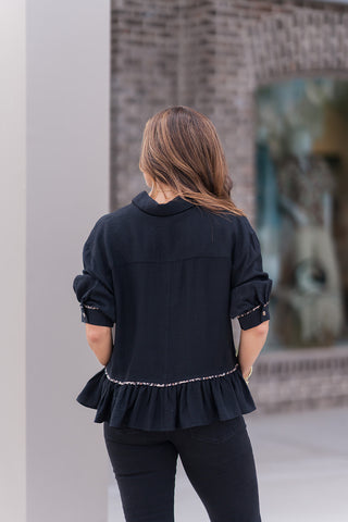 Midnight Oasis Blouse - barndoorboutiquetn
