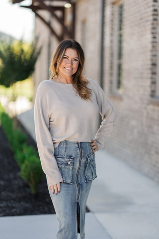 Toasty Waffleknit Top - barndoorboutiquetn