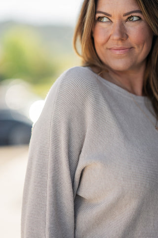 Toasty Waffleknit Top - barndoorboutiquetn