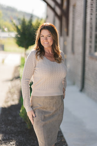 Peony Pointelle Sweater - barndoorboutiquetn