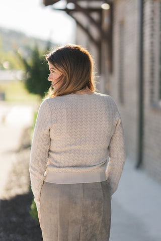 Peony Pointelle Sweater - barndoorboutiquetn