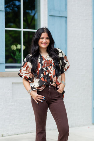Autumn Blooms Blouse - barndoorboutiquetn