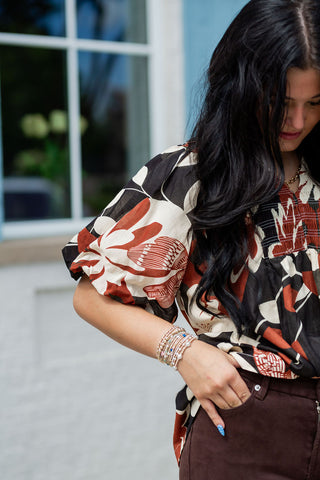 Autumn Blooms Blouse - barndoorboutiquetn