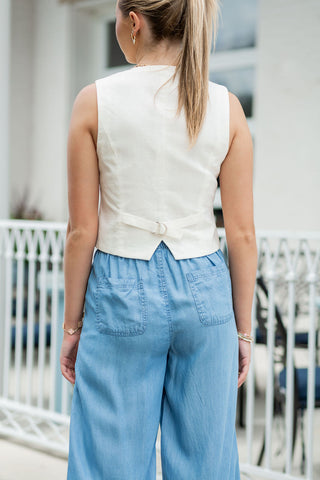 Diamond Button-Up Vest - barndoorboutiquetn