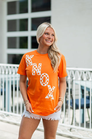 Knox Orange Short Sleeve Tee - barndoorboutiquetn