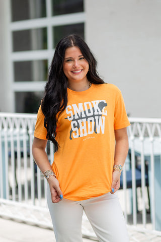 Smoke Show Orange Short Sleeve Tee - barndoorboutiquetn