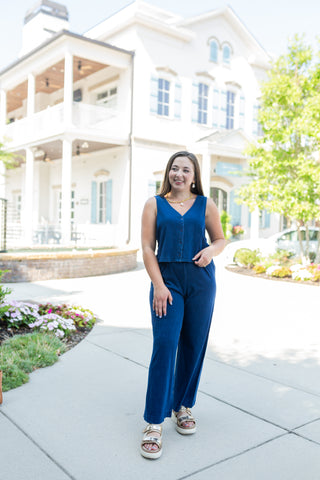 Z Supply Solace Jersey Denim Top - barndoorboutiquetn