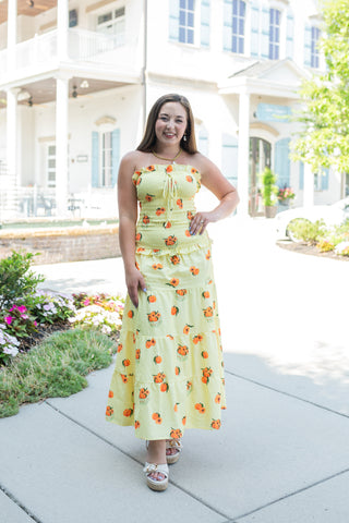 Pretty as a Peach Midi Dress - barndoorboutiquetn