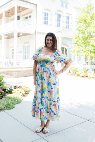 Coastal Glow Midi Dress - barndoorboutiquetn