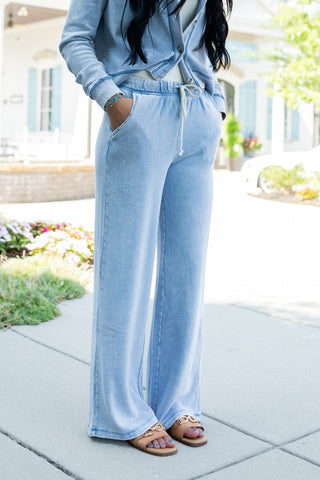 Z Supply Hunter Knit Denim Bottoms - barndoorboutiquetn